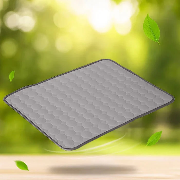 Cooling Mat for Dogs & Cats – Breathable Ice Silk Pet Cooling Pad