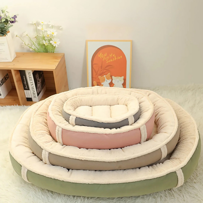 Cozy Nest Dog Bed | Washable Velvet Bed for Large & XL Dogs
