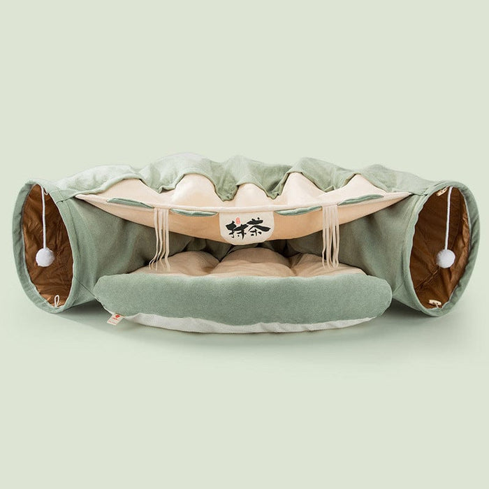 CozyNest Cat Tunnel for Cats – Plush Burrowing Play Tunnel – Soft Foldable Indoor Hideaway