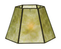 Craftsman Green Hexagon Style Mica Lampshade