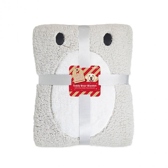 Cupid & Comet | Festive Pet Bed | Teddy Bear Blanket