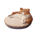 Cute Cat Bed for Kittens | Soft Plush Sofa with Memory Foam Cushion & Washable Cover