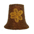 Dark Brown Beaded Glass Shades