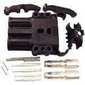 DIN 320 amp connector kit socket with black housing and metal contact components