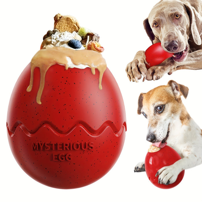 Dinosaur Egg Slow Feeder Dog Ball – Puzzle Treat Dispenser Chew Toy