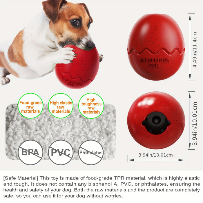 Dinosaur Egg Slow Feeder Dog Ball – Puzzle Treat Dispenser Chew Toy