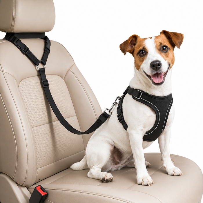 Dog Car Safety Vest Harness – Adjustable Travel Seat Belt with Padding