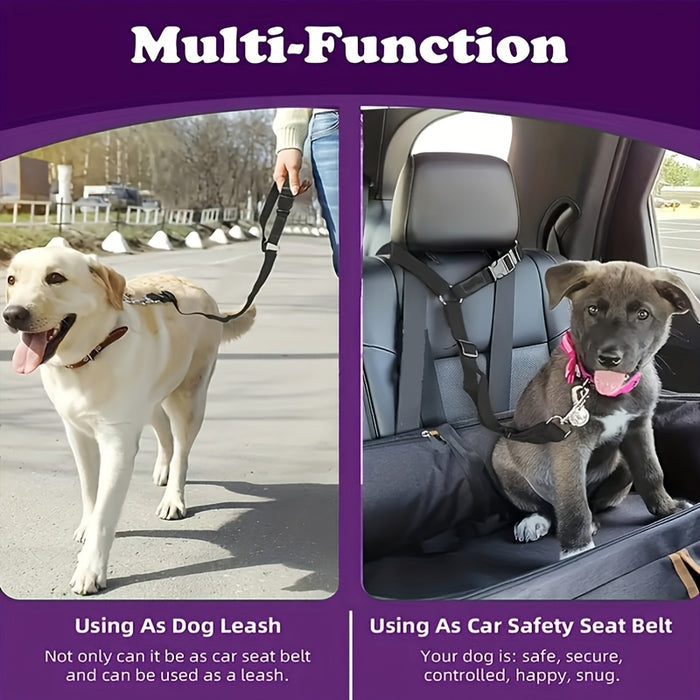 Dog Car Safety Vest Harness – Adjustable Travel Seat Belt with Padding