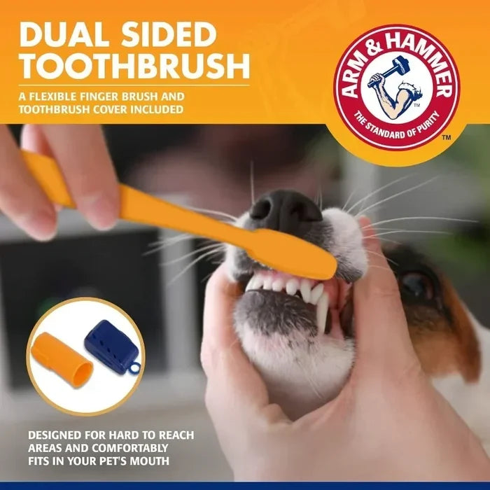 Dog & Cat Dental Care Kit with Toothbrush & Toothpaste for Daily Oral Hygiene