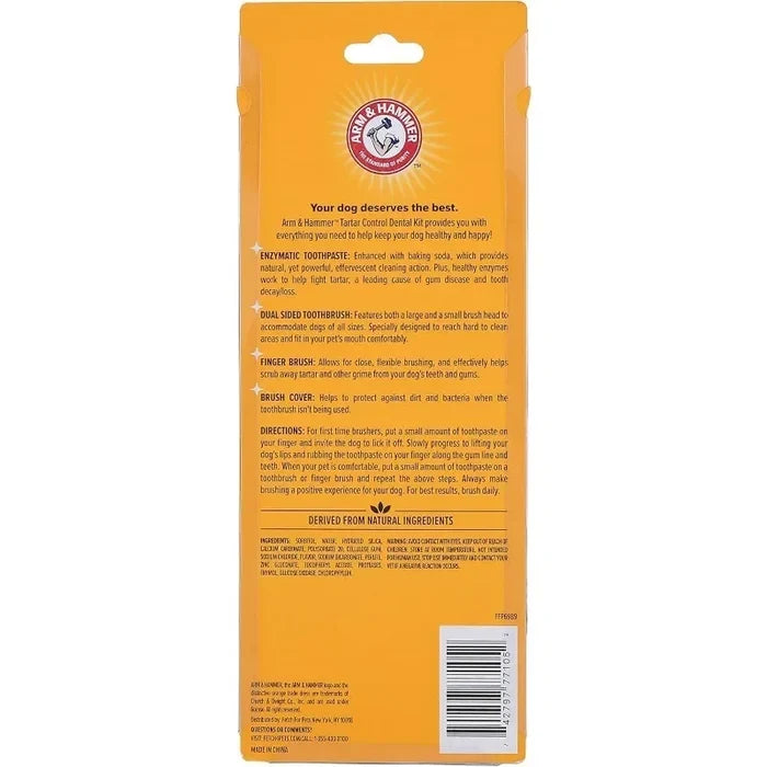 Dog & Cat Dental Care Kit with Toothbrush & Toothpaste for Daily Oral Hygiene