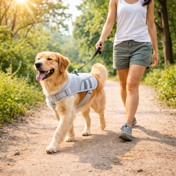 Dog Cooling Vest for Hot Weather – Breathable Reflective Cooling Jacket for Summer