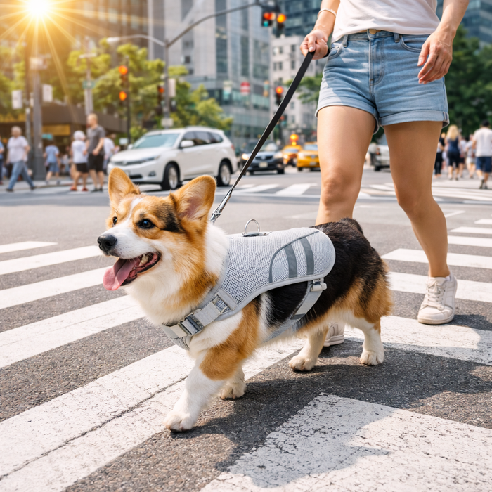 Dog Cooling Vest for Hot Weather – Breathable Reflective Cooling Jacket for Summer