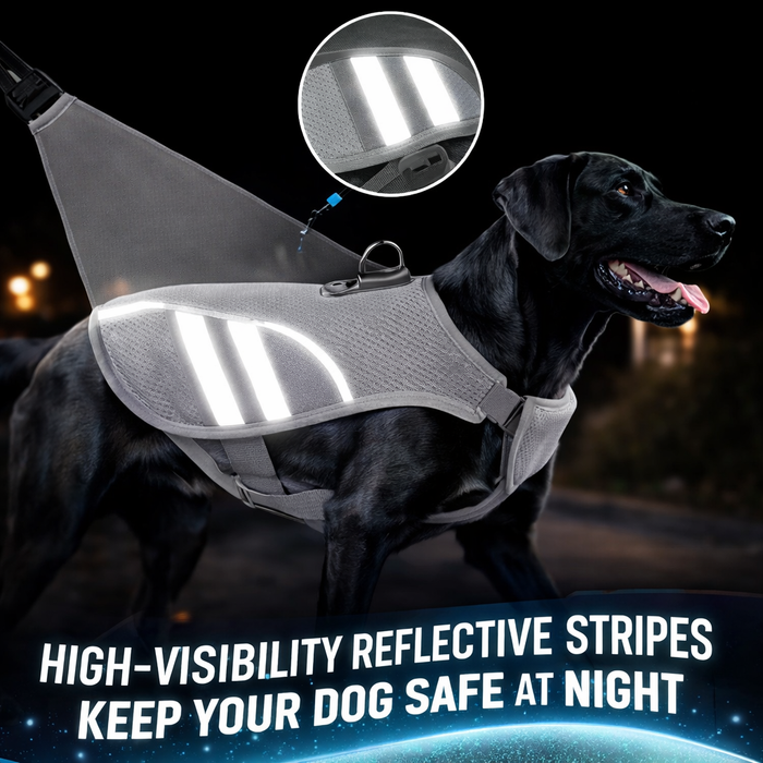 Dog Cooling Vest for Hot Weather – Breathable Reflective Cooling Jacket for Summer
