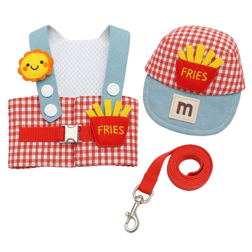 Dog Costume Set | Jacket, Cap & Leash 3-in-1 Outfit