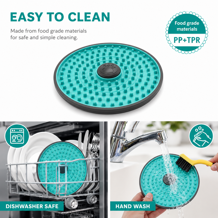 Dog Crate Lick Pad Slow Feeder with Suction Cups for Calm Feeding – Blue