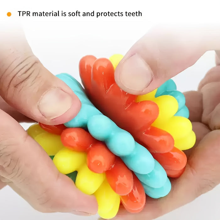 Dog Dental Chew Ball Toy – Rubber Teething & Teeth Cleaning Toy for Dogs