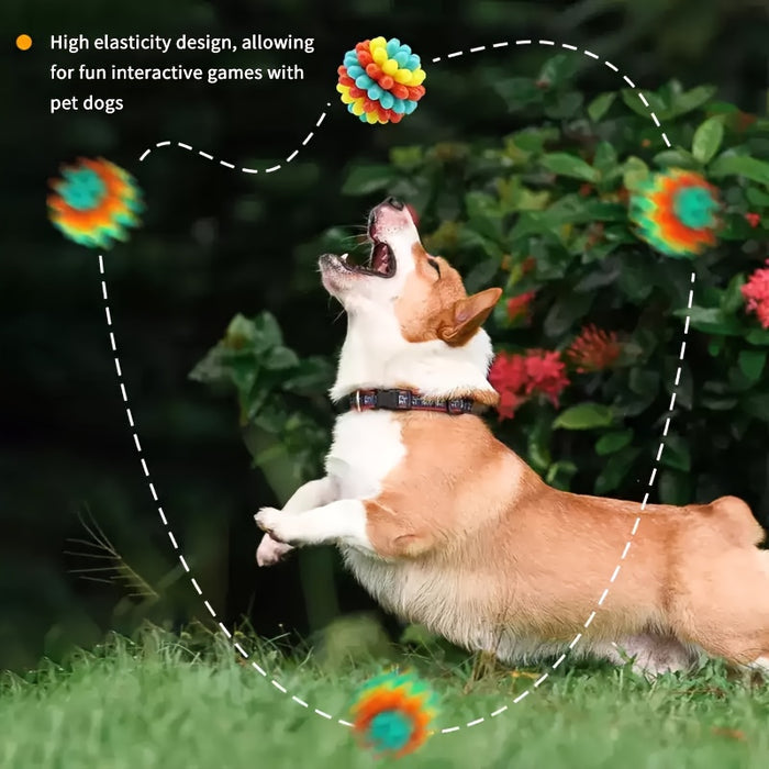 Dog Dental Chew Ball Toy – Rubber Teething & Teeth Cleaning Toy for Dogs