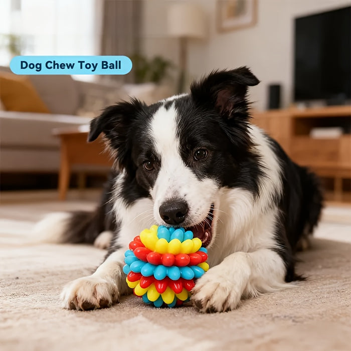 Dog Dental Chew Ball Toy – Rubber Teething & Teeth Cleaning Toy for Dogs