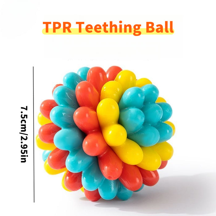 Dog Dental Chew Ball Toy – Rubber Teething & Teeth Cleaning Toy for Dogs