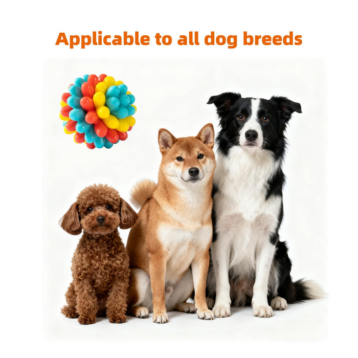 Dog Dental Chew Ball Toy – Rubber Teething & Teeth Cleaning Toy for Dogs