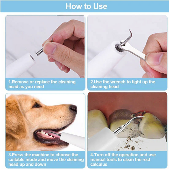 Dog Dental Cleaning Tool | Plaque & Tartar Remover Kit for Pets