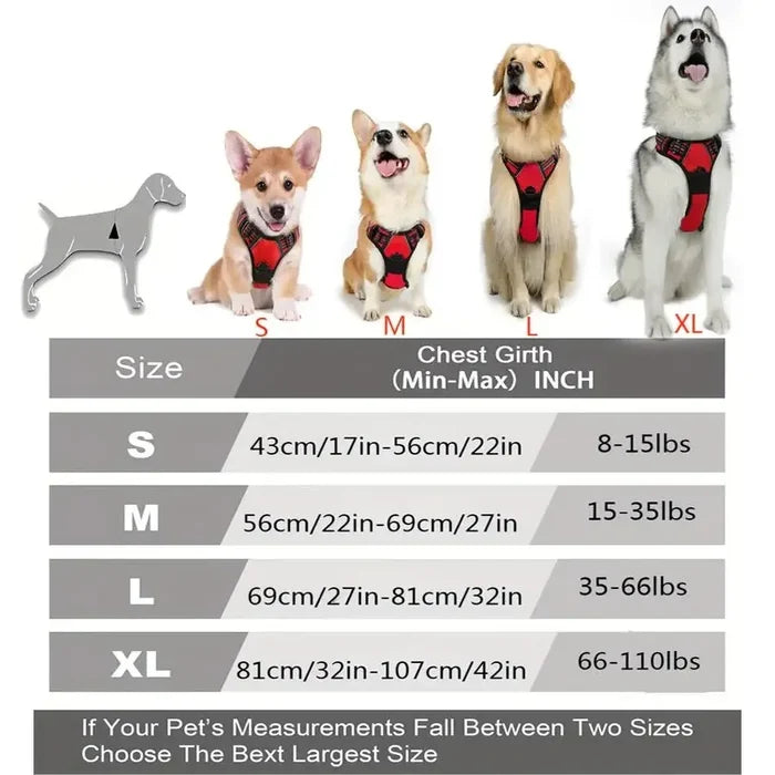 Dog Harness and Leash Set for Small, Medium & Large Dogs – Adjustable Pet Collar Vest