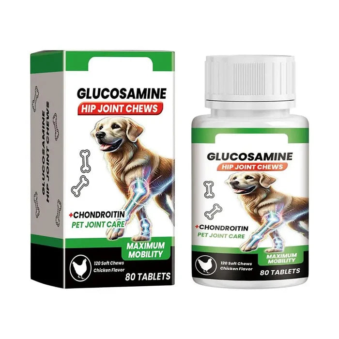 Dog Joint Support Chews with Glucosamine & Chondroitin | 80 Soft Chews