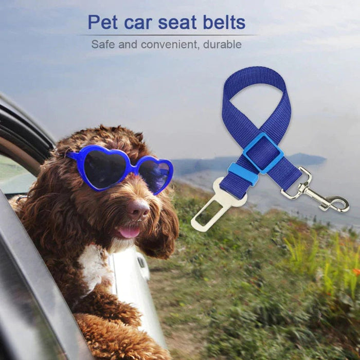 Dog Seat Belt Leash for Car – Adjustable Pet Safety Seat Belt