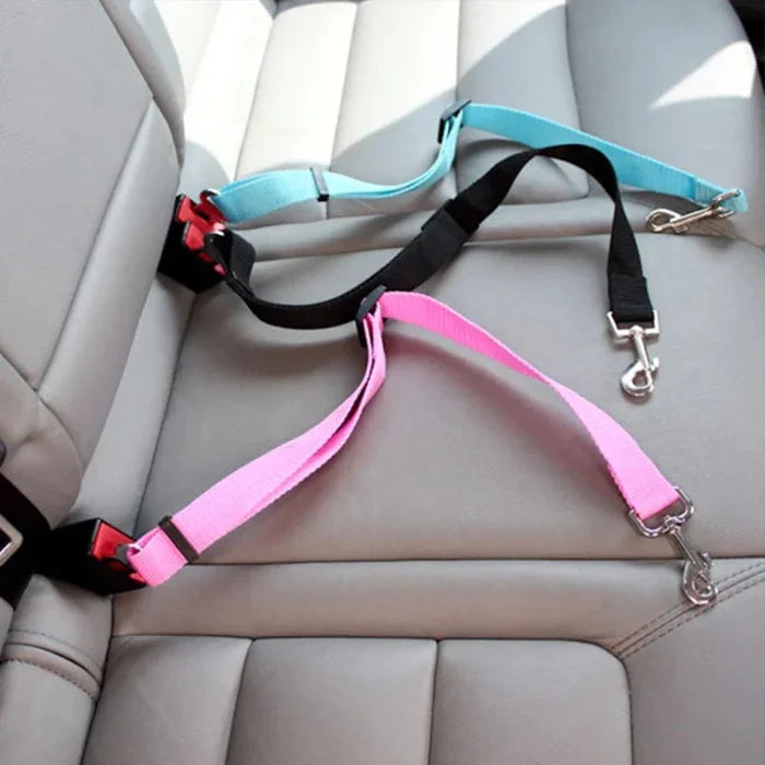 Dog Seat Belt Leash for Car – Adjustable Pet Safety Seat Belt