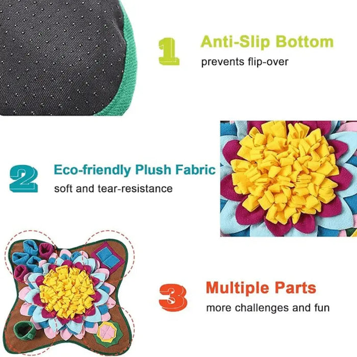 Dog Snuffle Mat – Interactive Nose Work & Treat Feeding Toy