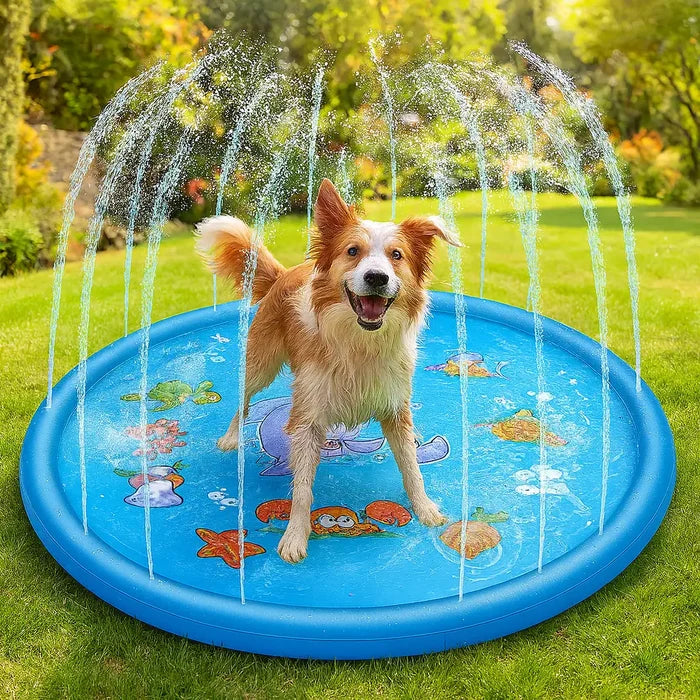 Dog Splash Pad Sprinkler Pool – Summer Water Play Pool for Dogs