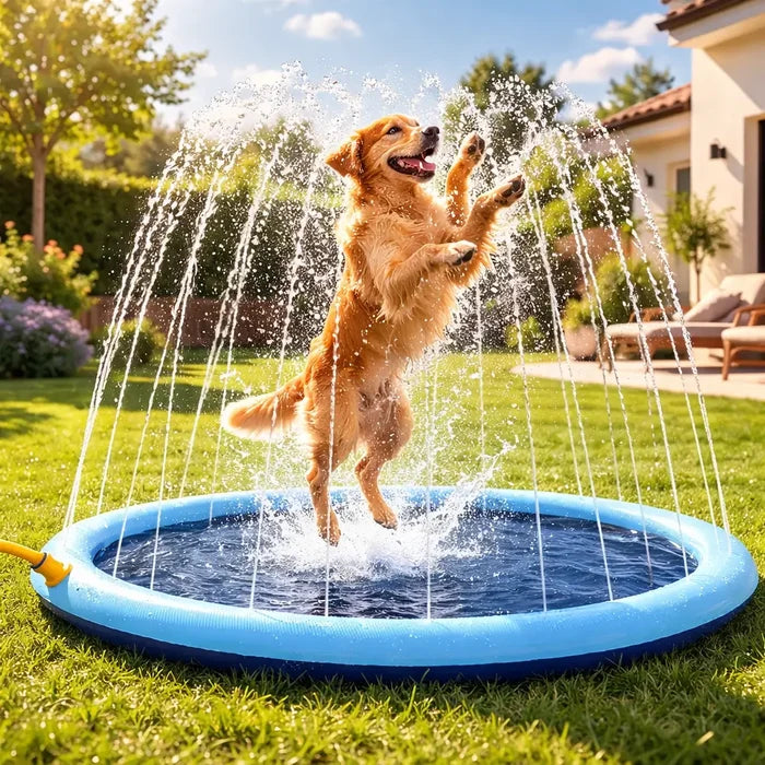 Dog Splash Pad Sprinkler Pool – Summer Water Play Pool for Dogs