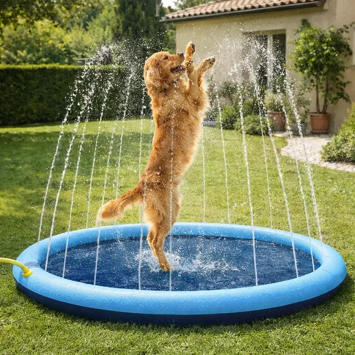 Dog Splash Pad Sprinkler Pool – Summer Water Play Pool for Dogs