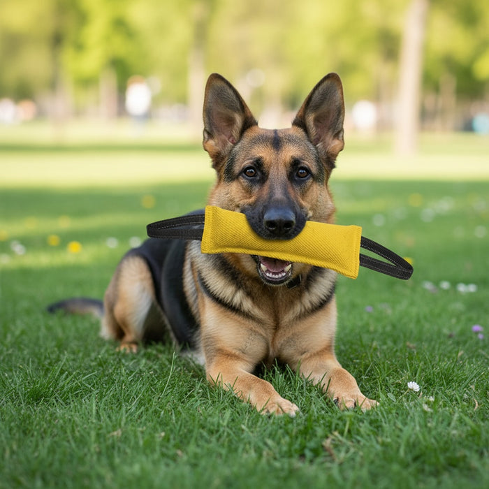 Dog Tug Rope Toy with Dual Handles | Bite Pillow for Training & Play