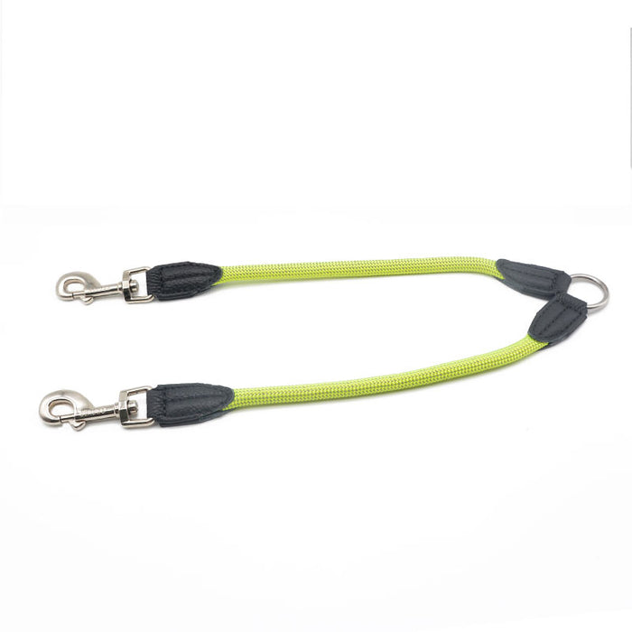 Double-Headed One-to-Two Reflective Nylon Pet Leash
