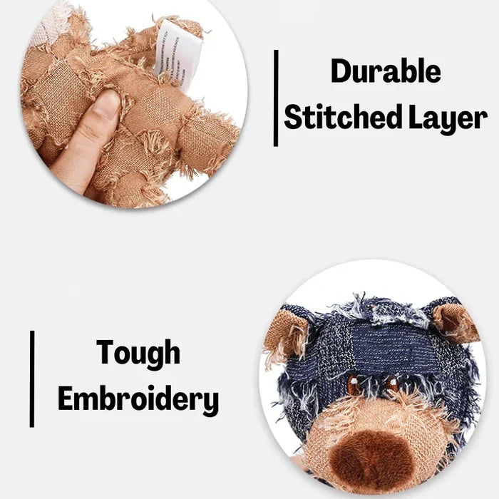 Durable Bear Dog Toy | Interactive Plush Chew Toy for Small & Medium Dogs