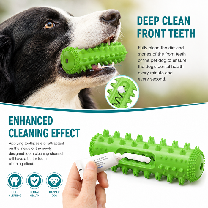 Durable Dog Chew Toy Toothbrush Stick for Aggressive Chewers & Puppies