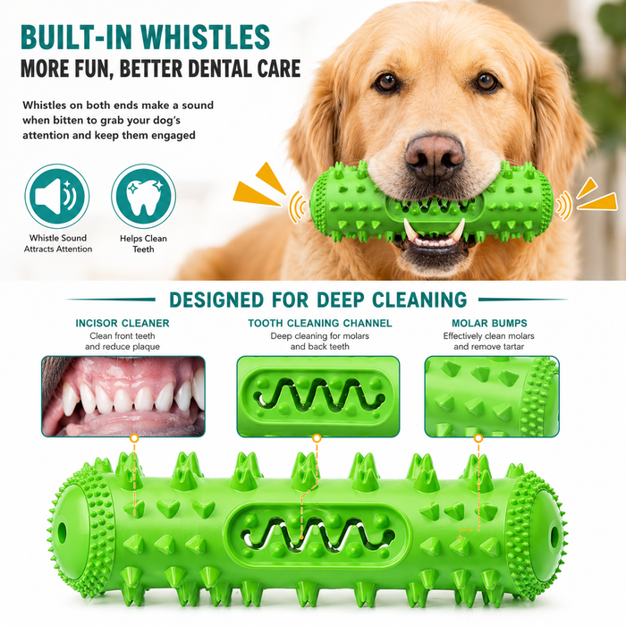 Durable Dog Chew Toy Toothbrush Stick for Aggressive Chewers & Puppies