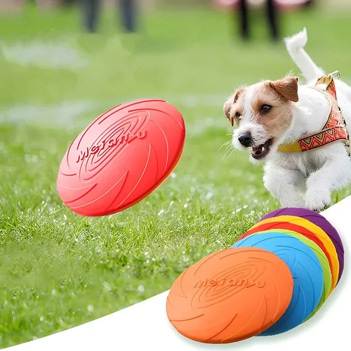 Durable Dog Frisbee Toy – Silicone Flying Disc for Fetch, Training & Outdoor Play
