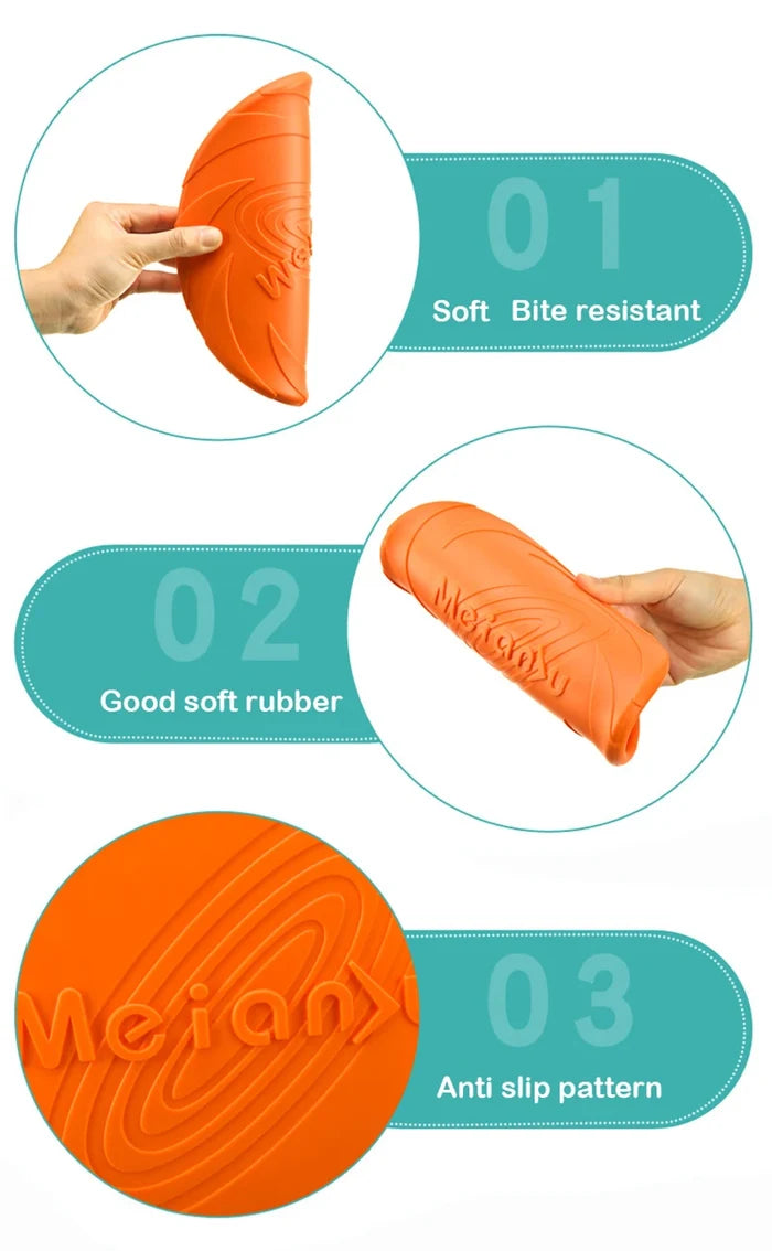 Durable Dog Frisbee Toy – Silicone Flying Disc for Fetch, Training & Outdoor Play