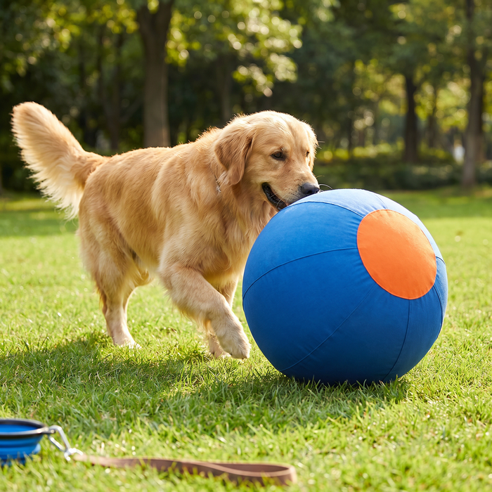 Durable Dog Training Ball with Cover | Interactive Fetch & Exercise Toy