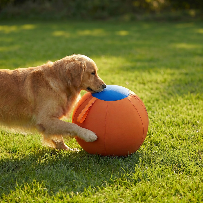 Durable Dog Training Ball with Cover | Interactive Fetch & Exercise Toy