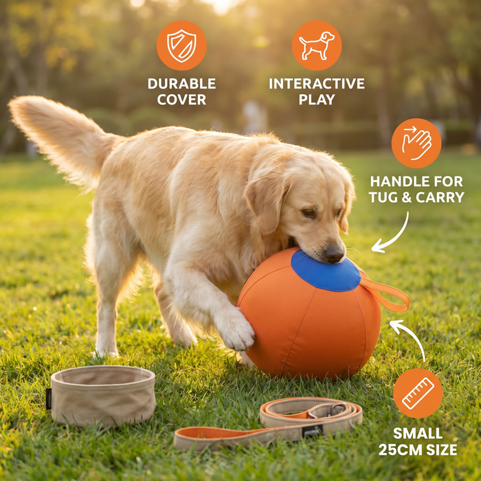 Durable Dog Training Ball with Cover | Interactive Fetch & Exercise Toy