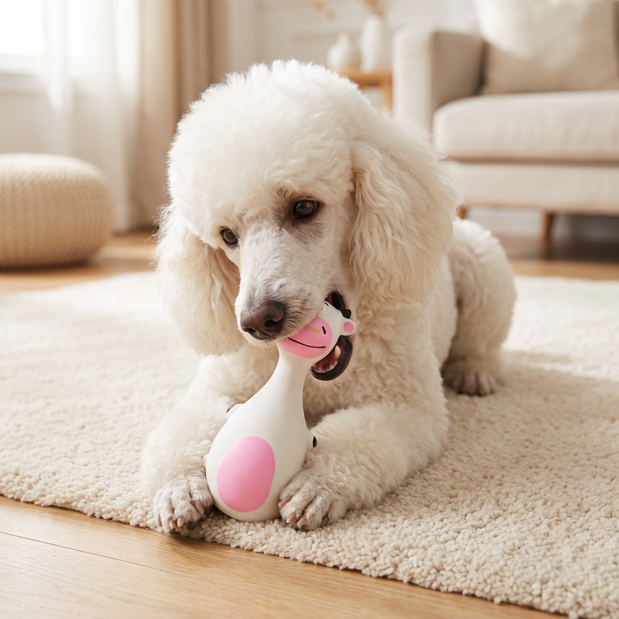 Durable Latex Squeaky Dog Toy | Interactive Chew & Dental Play Toy