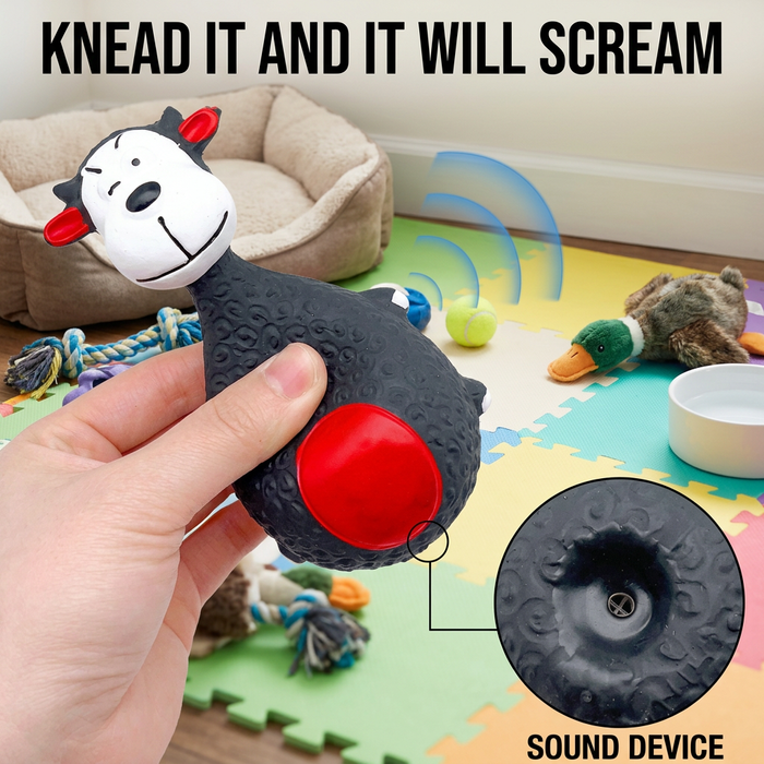 Durable Latex Squeaky Dog Toy | Interactive Chew & Dental Play Toy