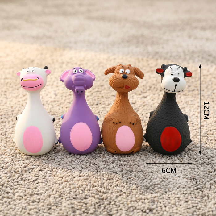 Durable Latex Squeaky Dog Toy | Interactive Chew & Dental Play Toy