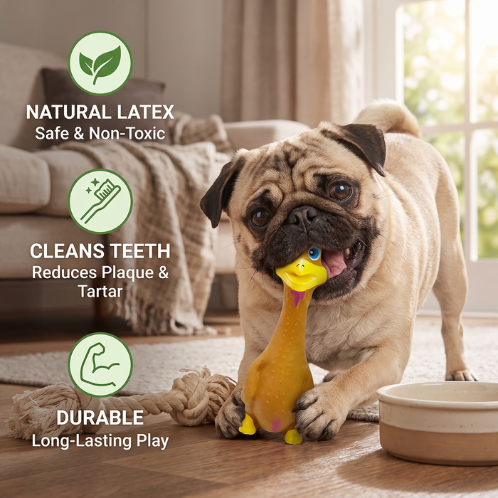 Durable Natural Latex Dog Chew Toy for Teeth Cleaning & Oral Care