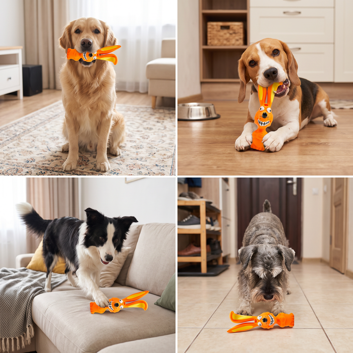 Durable Natural Latex Dog Chew Toy for Teeth Cleaning & Oral Care