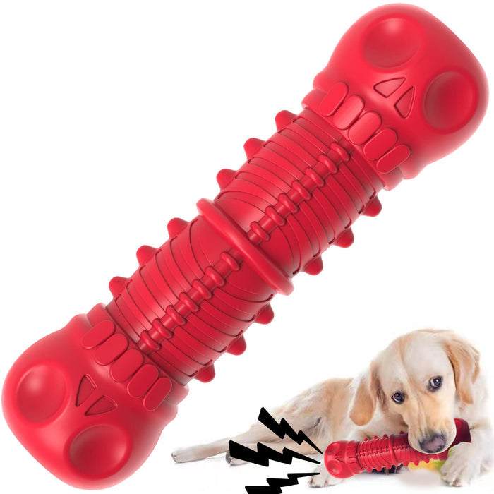 Durable Rubber Dog Squeaky Toy for Aggressive Chewers & Large Dogs