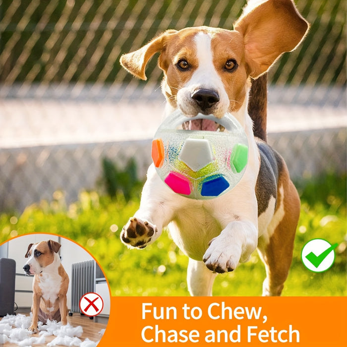 Durable Squeaky Dog Football Toy for Interactive Training & Active Play
